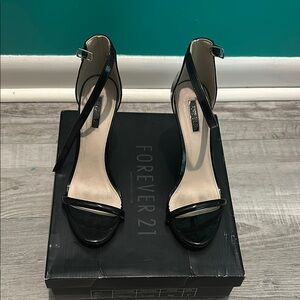 Forever 21 Black Strappy Heels